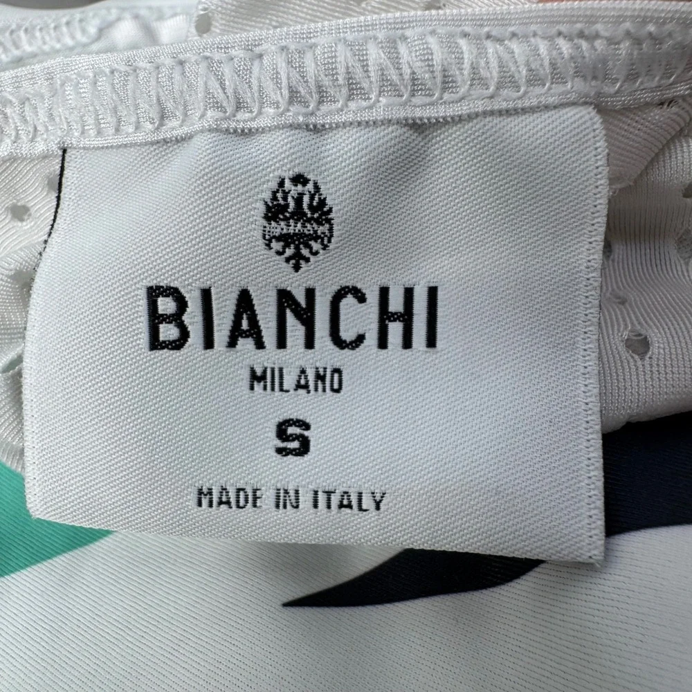 Bianchi Milano Cycling Bib Shorts Small White Padded Butt Italy Biking